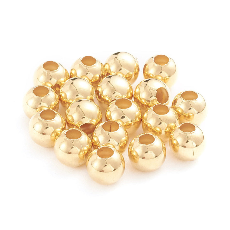 Stainless Steel Round Spacer Beads 4mm, 50pcs