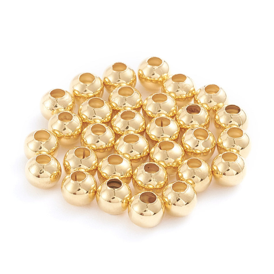 Stainless Steel Round Spacer Beads 5mm, 200pcs