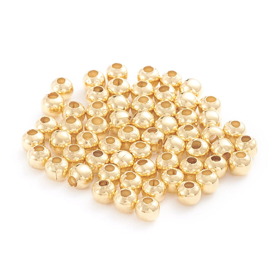 Stainless Steel Round Spacer Beads 3mm, 200pcs