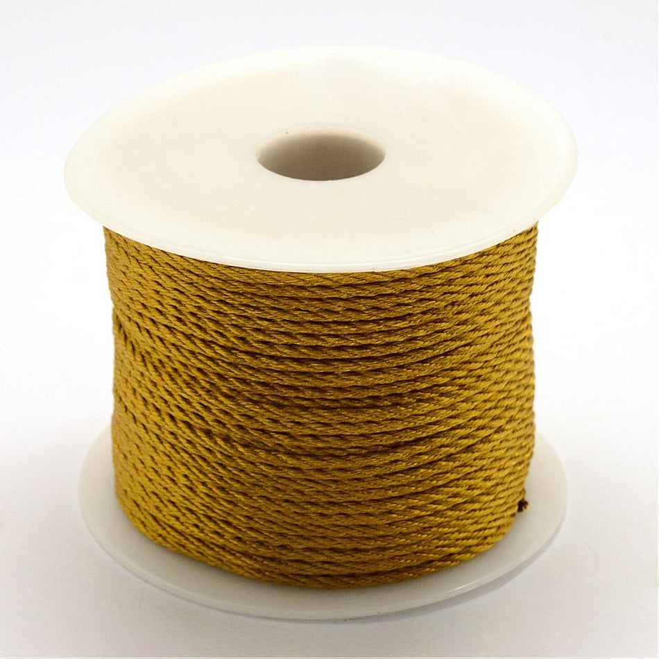 Gold Nylon Cord Roll 1mm, 49 Yards