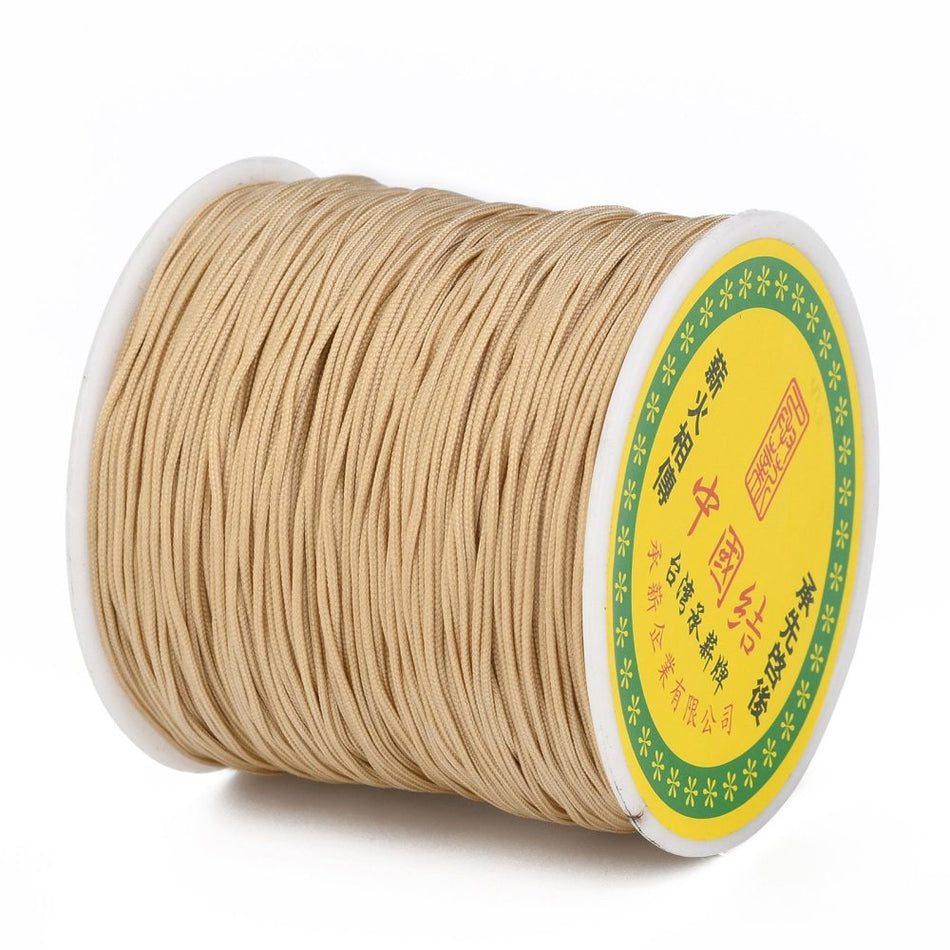 Beige Nylon Cord Roll, 0.8mm