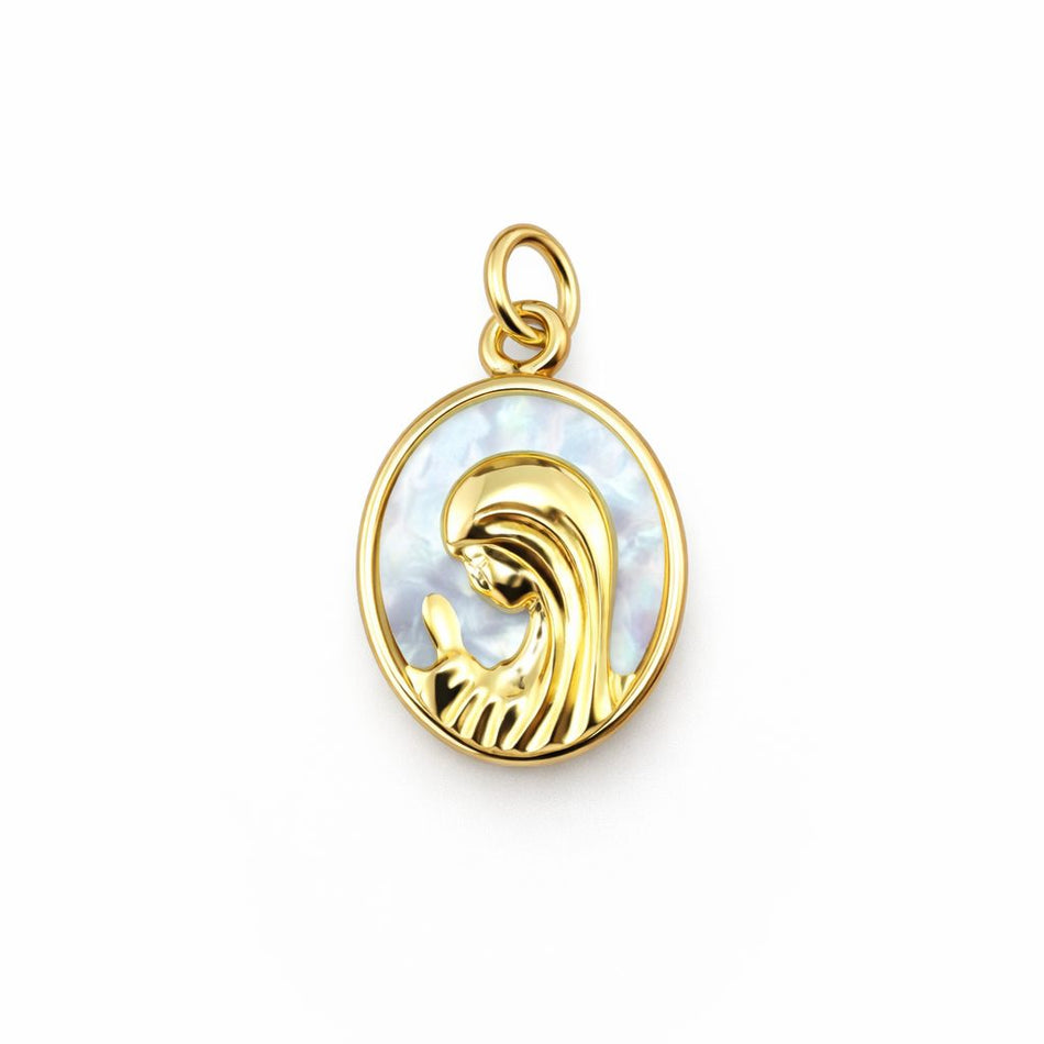 14k Gold-Filled Virgin Pendant 14mm, 1pc