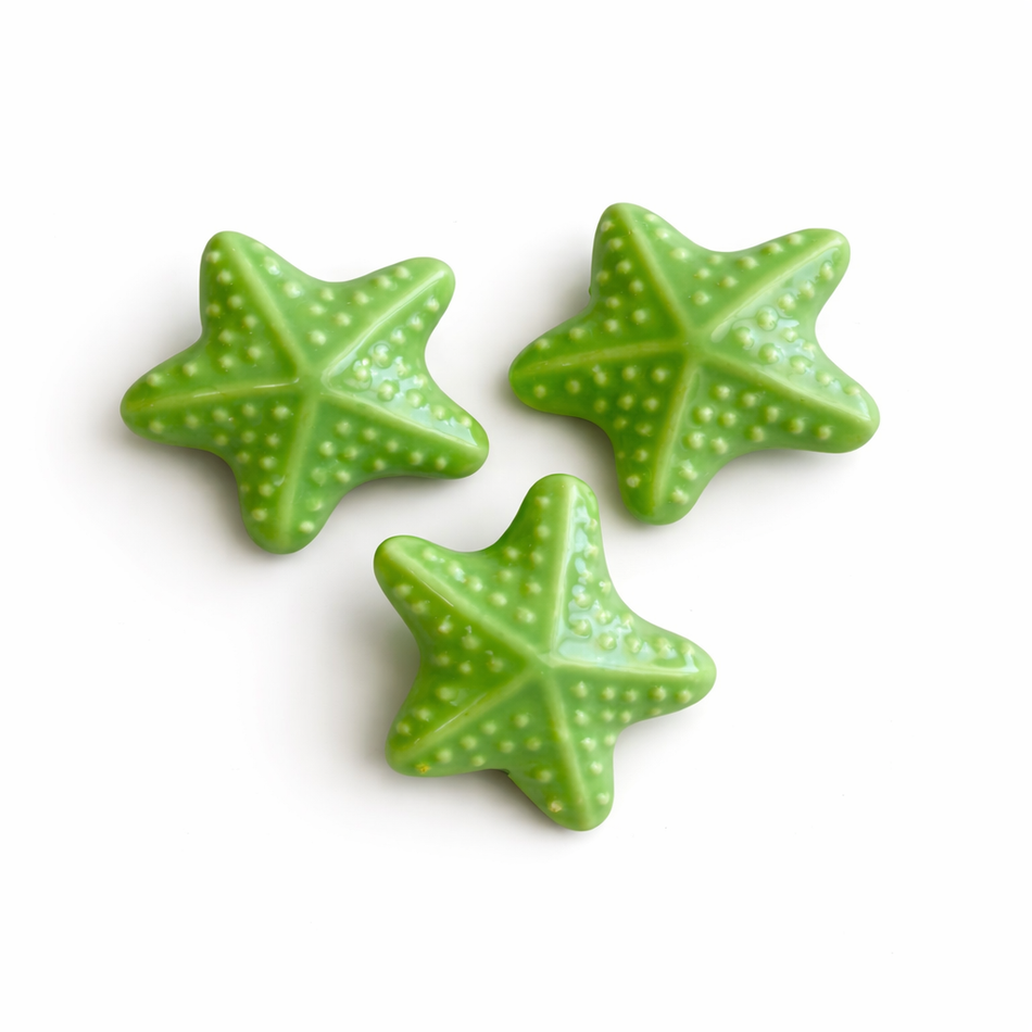 Ceramic Starfish Beads, 35mm, 1pcs