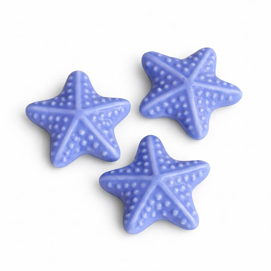 Ceramic Starfish Beads, 35mm, 1pcs