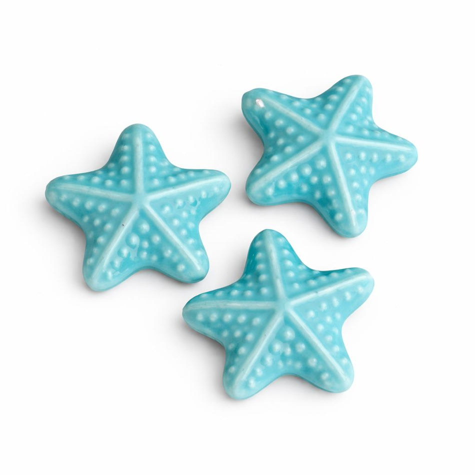 Ceramic Starfish Beads, 35mm, 1pcs