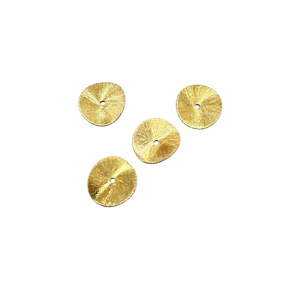 Disco ondulado relleno de oro de 30 mm, 4 piezas