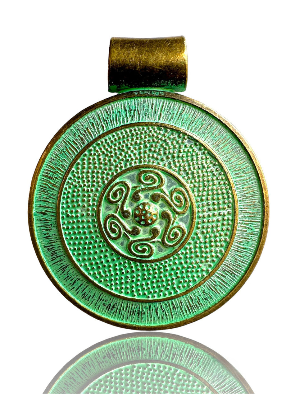 Verdigris Pendant 3 inches, 1pc