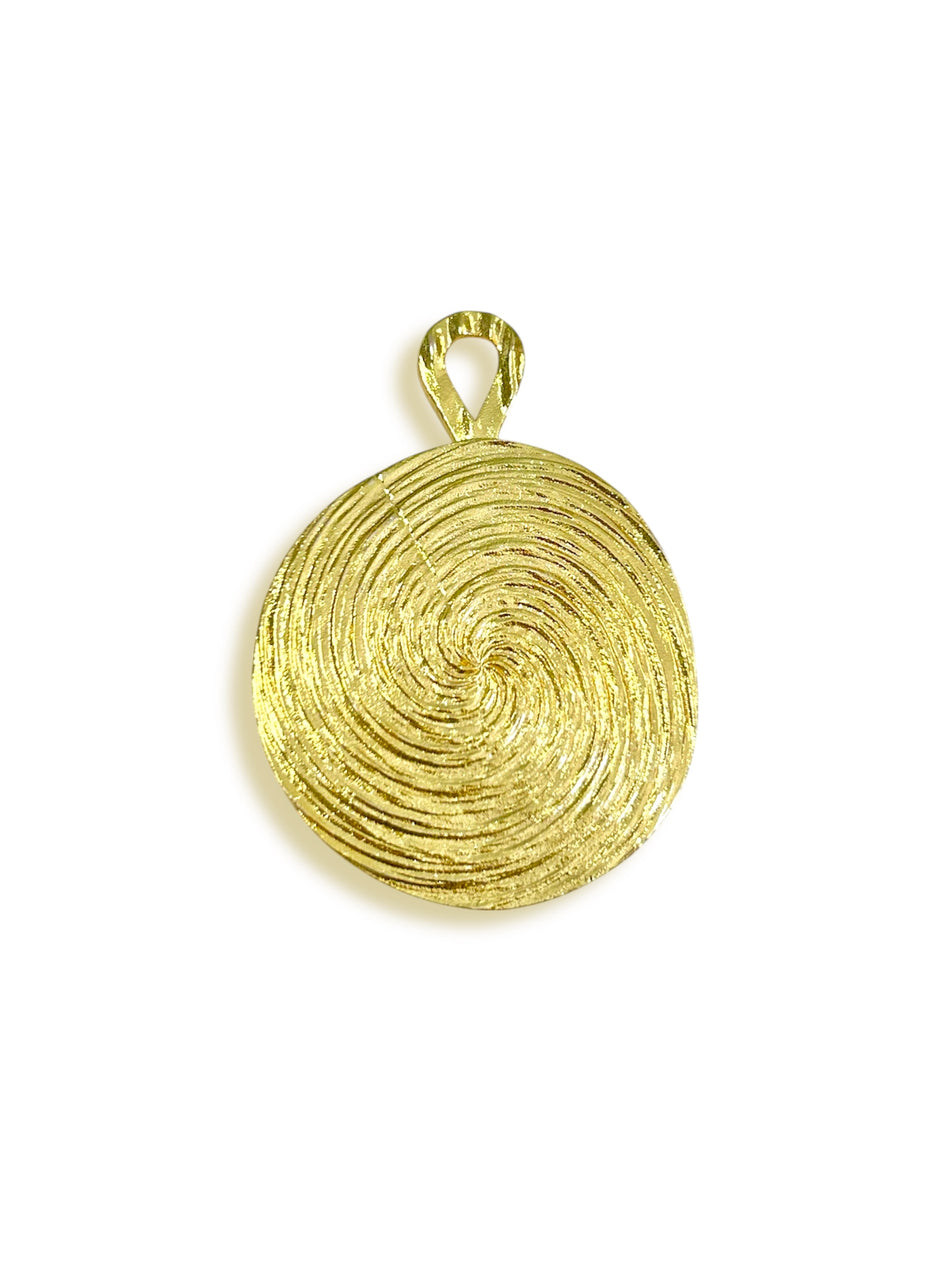 Gold-Filled Spiral Pendant 50mm, 1pc