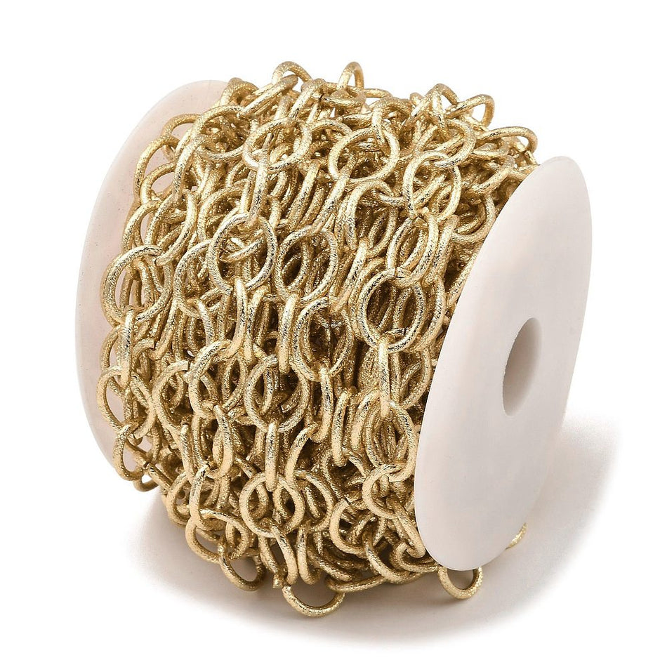 Gold Textured Aluminum Chain 18mm