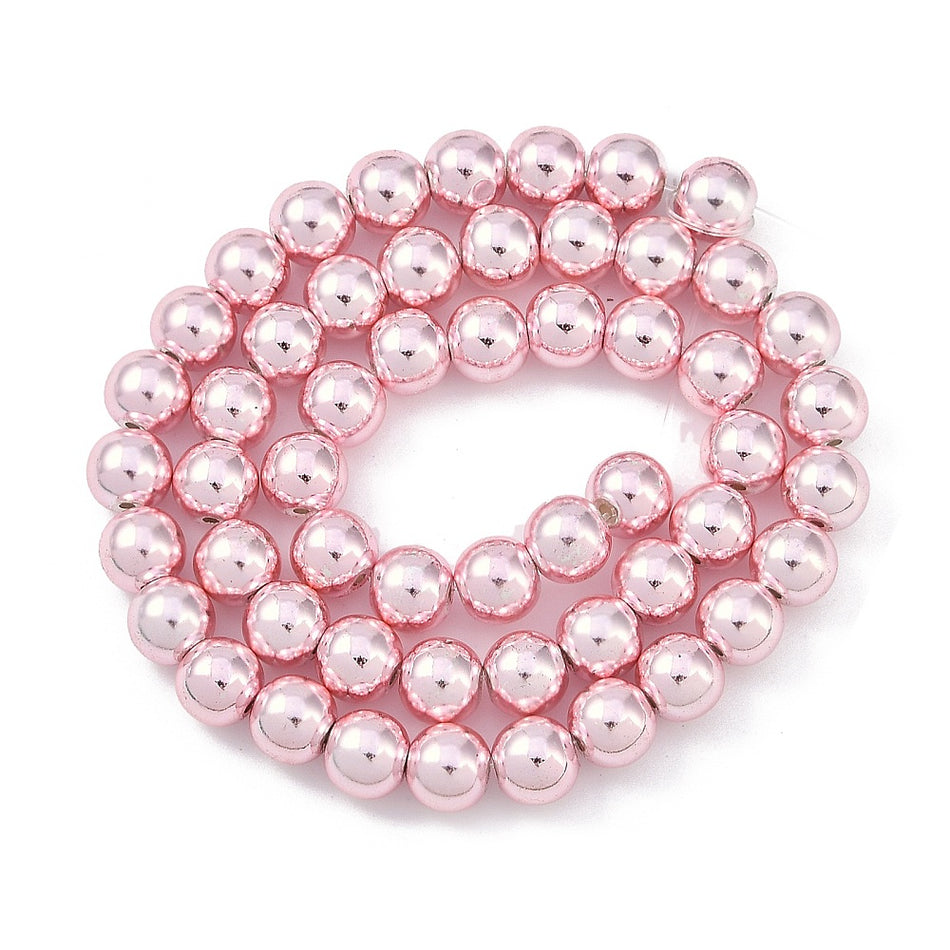 Round Hematite Bead Strand, 8mm