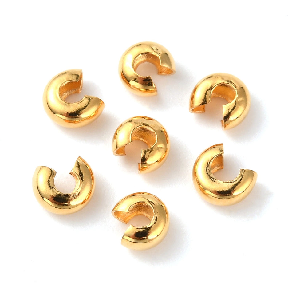 Stainless Steel Crimp Cover 5mm, 20pcs