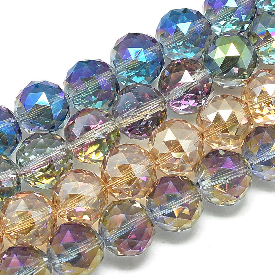 Faceted Round Crystal Bead Strand, 20mm