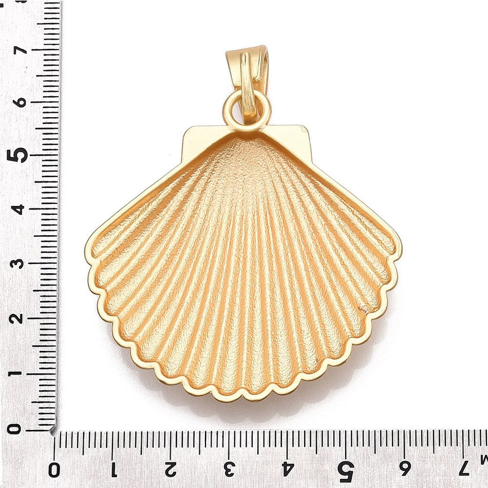 Gold-Plated Shell Pendant 57mm, 1pc