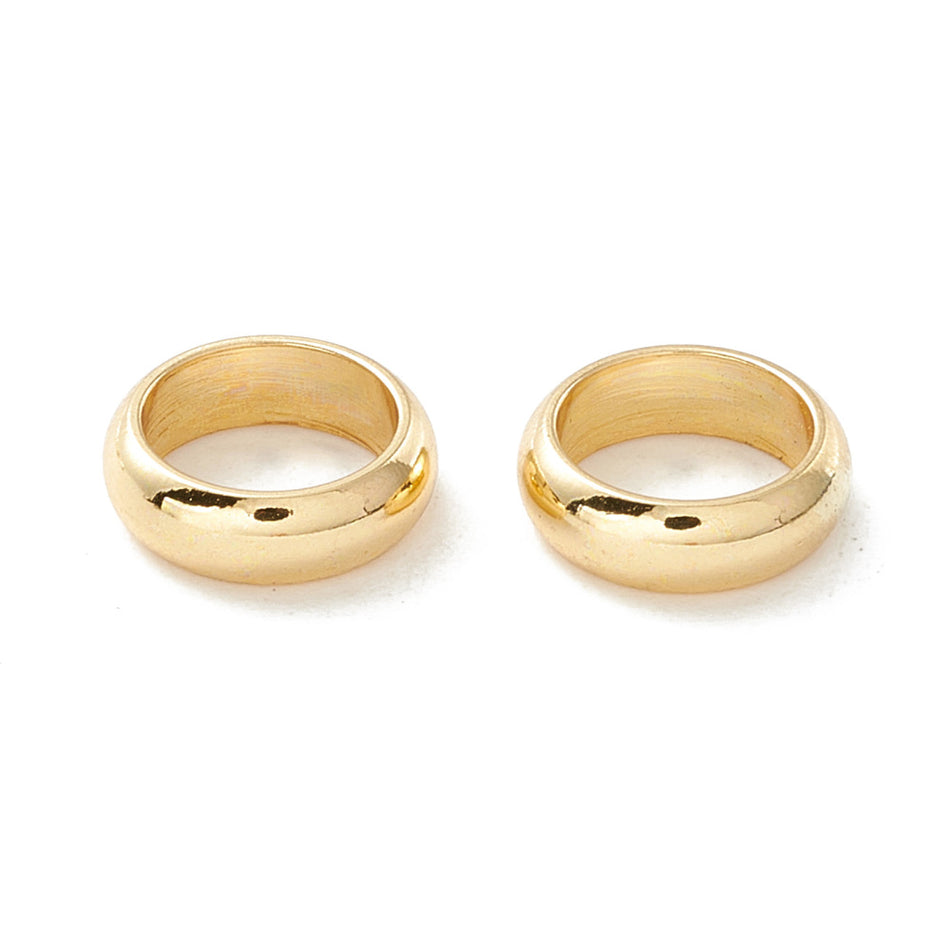 Stainless Steel Gold Spacer Bead 8mm, 12pcs