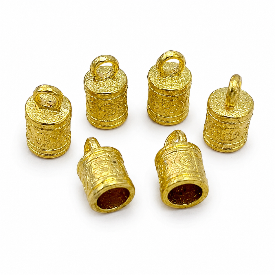 Tapa de latón dorado 10 mm, 4 piezas
