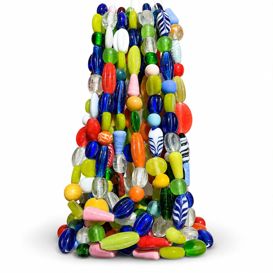 Assorted Lampwork Glass Beads Strand