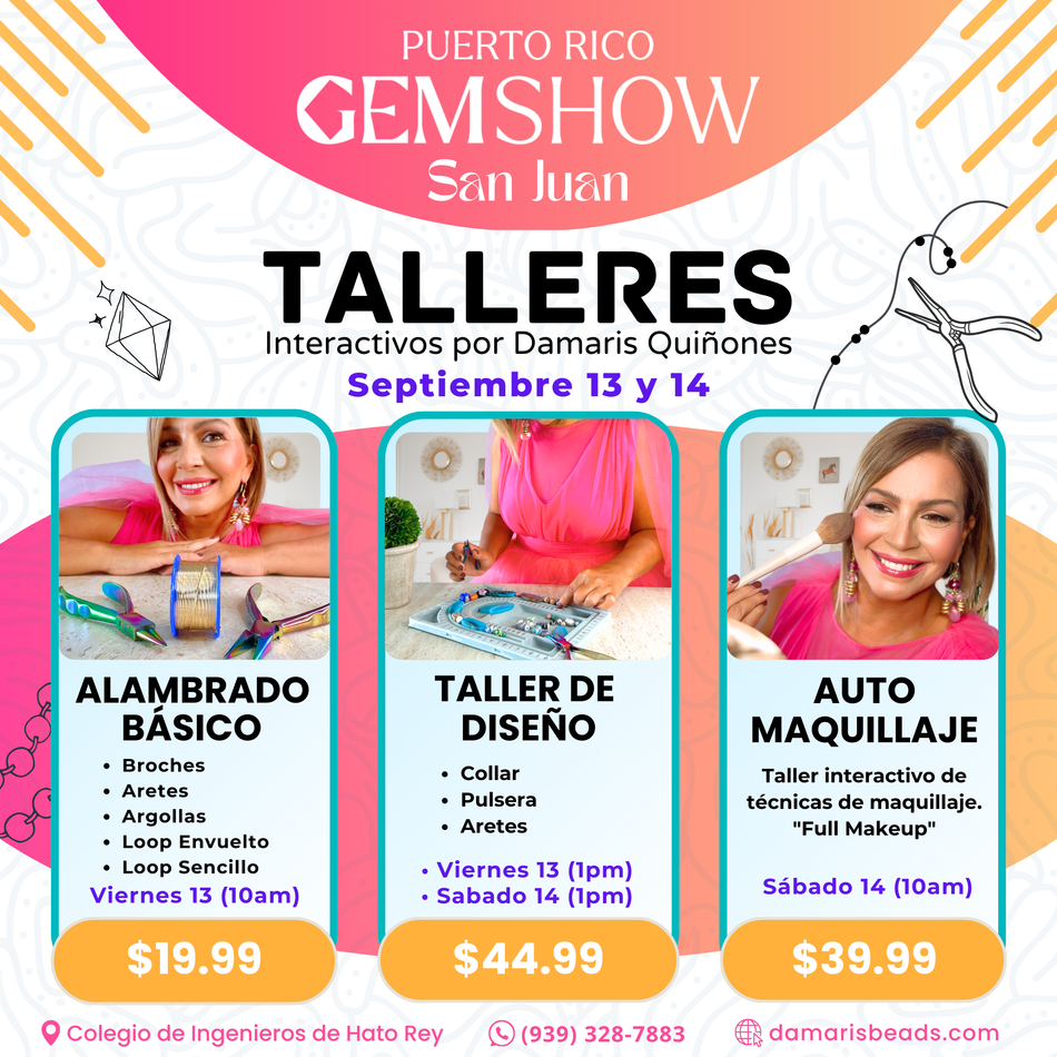 Taller de Auto Maquillaje Puerto Rico Gem Show (San Juan) - Sábado, 14 de Septiembre, 1 persona