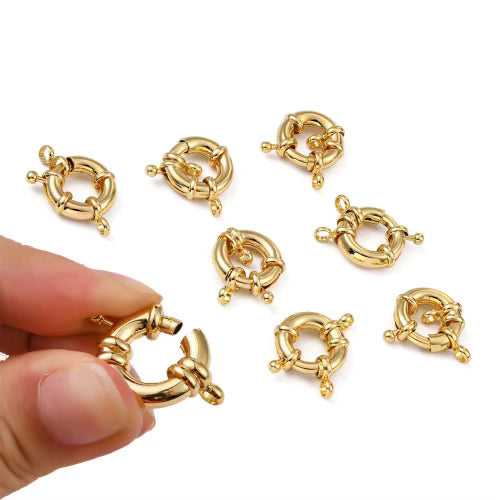 18K Gold Filled Spring Clasp 17mm, 2pcs