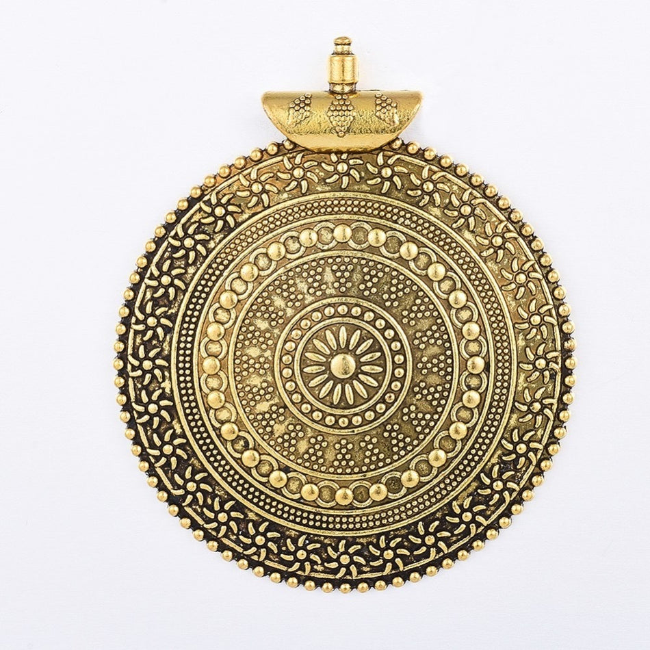 Tibetan Gold Pendant, 1pc