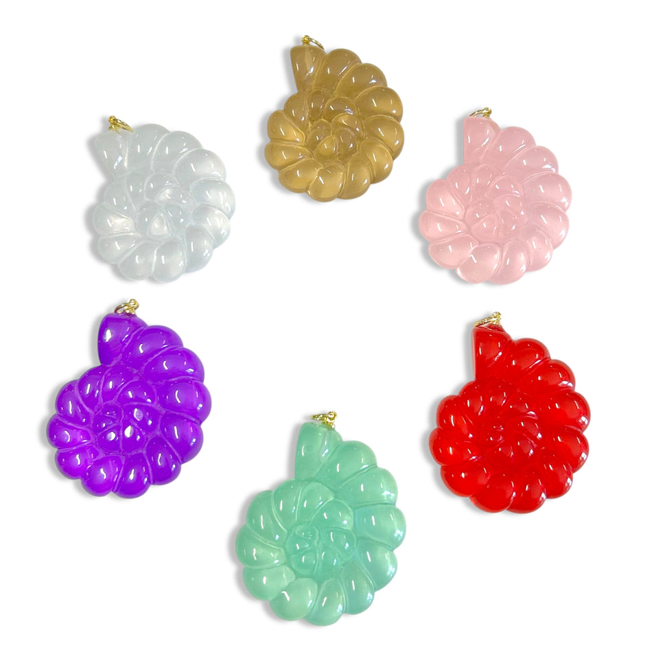 Shell Resin Pendant 50mm, 1pc