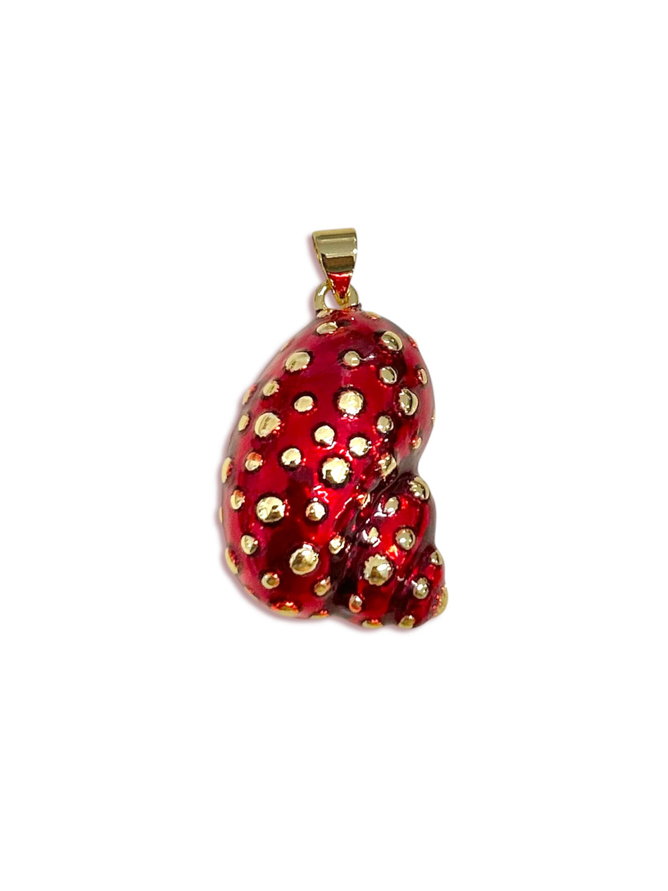 Red Gold-Filled Conch Pendant 25mm, 1pc
