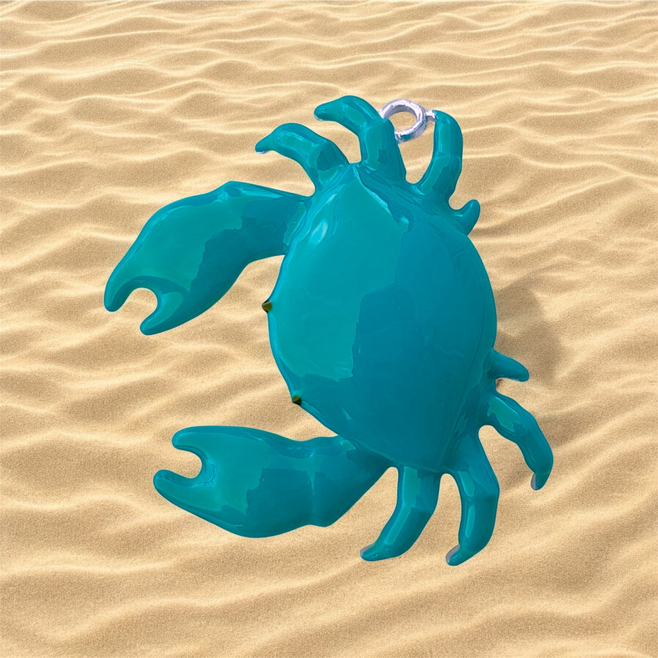 Enameled Crab Big Pendant 60mm, 1pc