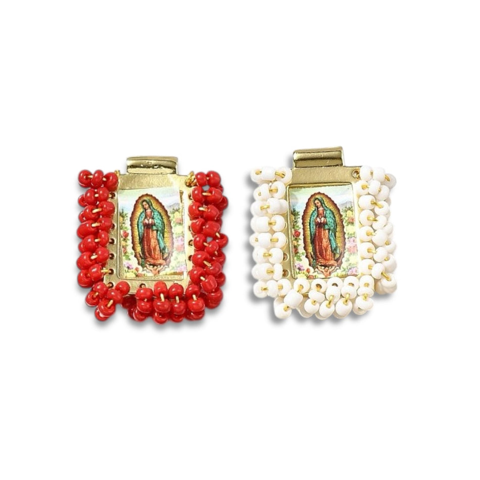 Gold Plated Guadalupe Virgin Pendant 27mm, 1pc