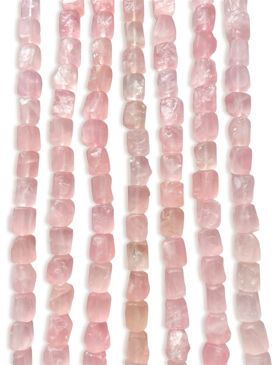 Rose Quartz Nugget Strand, 14mm