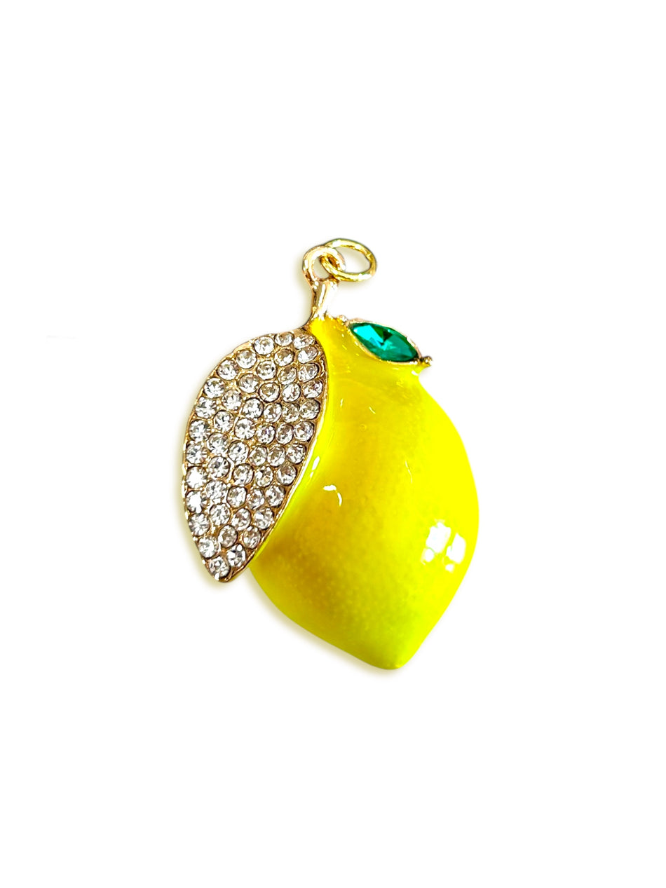 Gold-Filled Lemon Pendant with Zirconia 48mm, 1pc