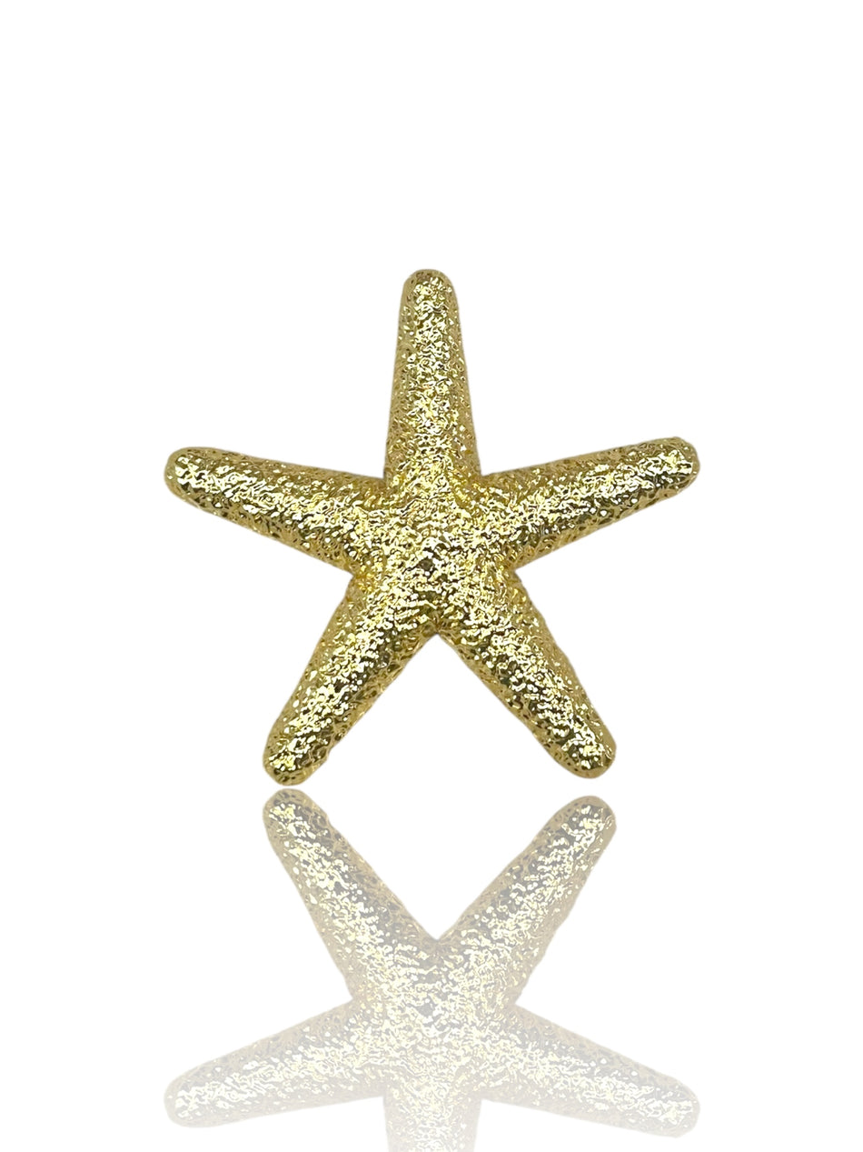 Gold-Filled Starfish Pendant 40mm, 1pc