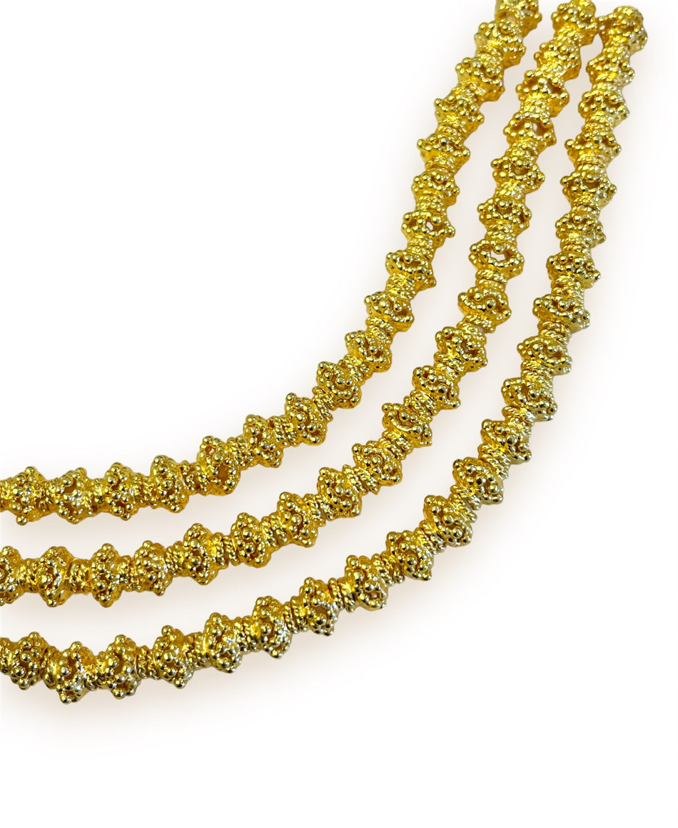 Gold-Filled Beadcap Strand, 7mm