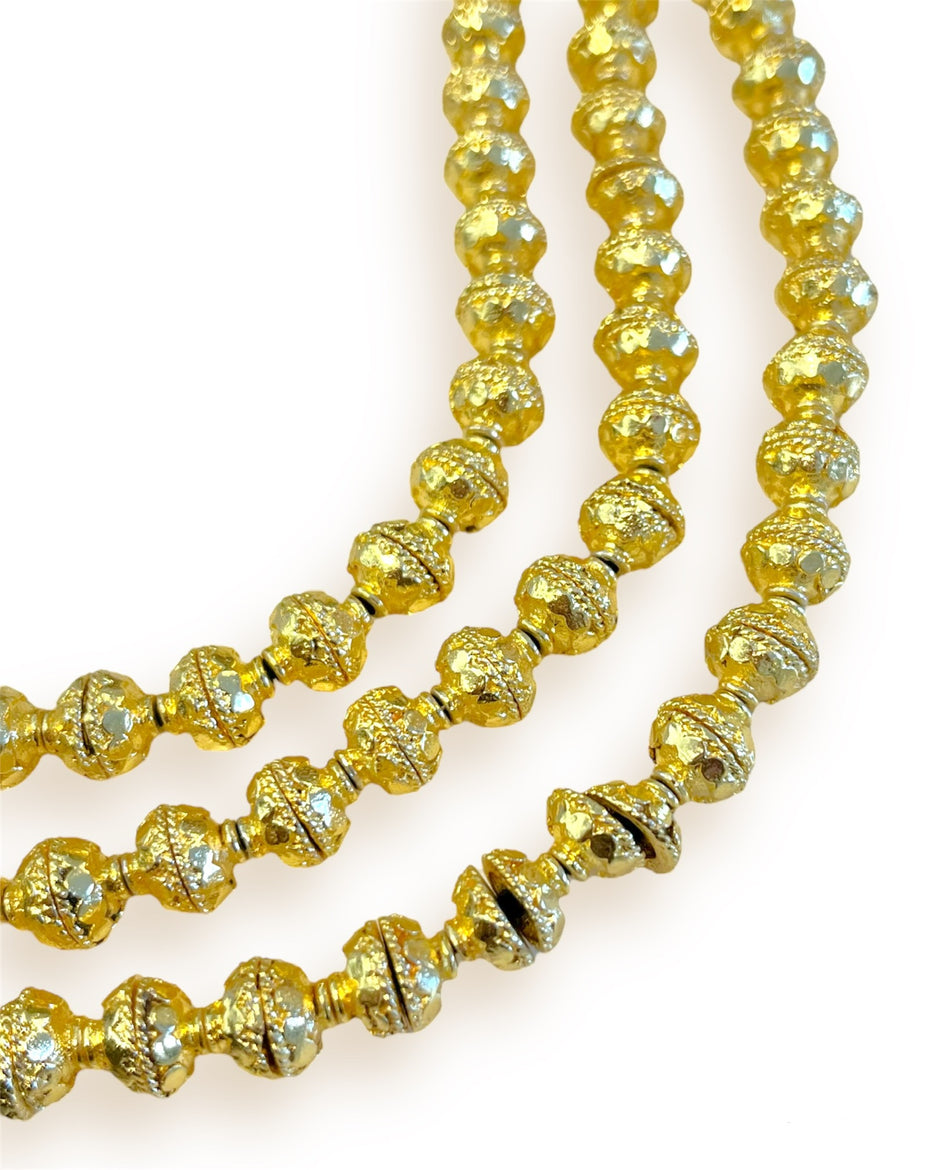 Gold-Filled Beadcap Strand, 8mm