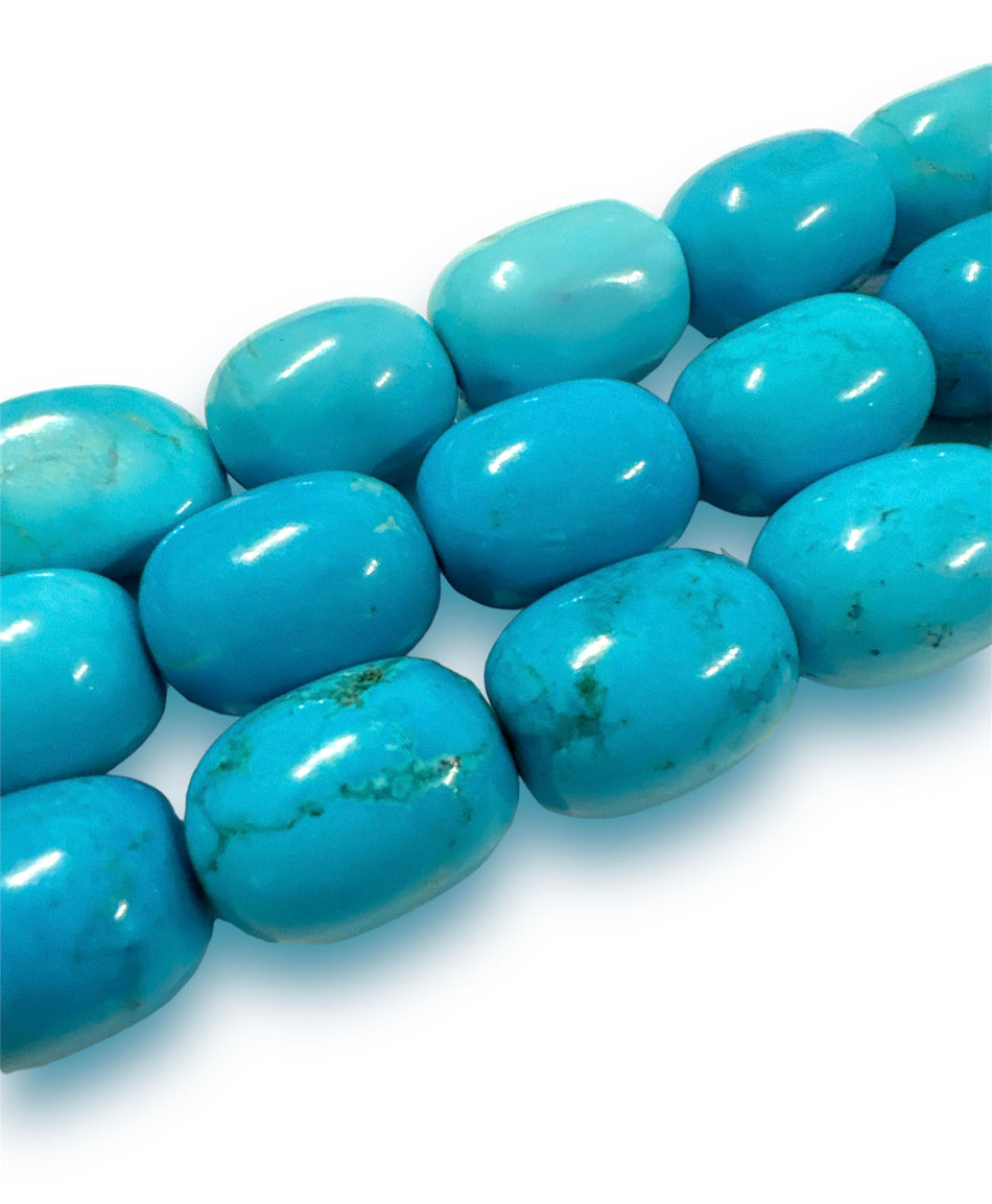 Large Oval Howlite Turquoise Strand