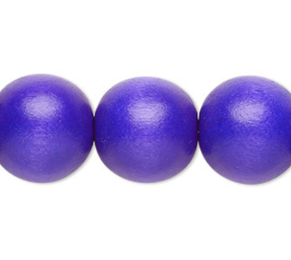 Purple Wood-Bead Strand, 29pcs