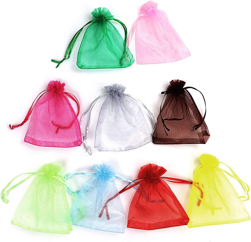 Mix Organza Bags 12pcs, 3x4inch