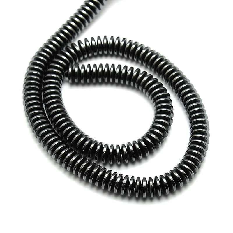 Gunmetal Rondelle Hematite Strand, 8mm