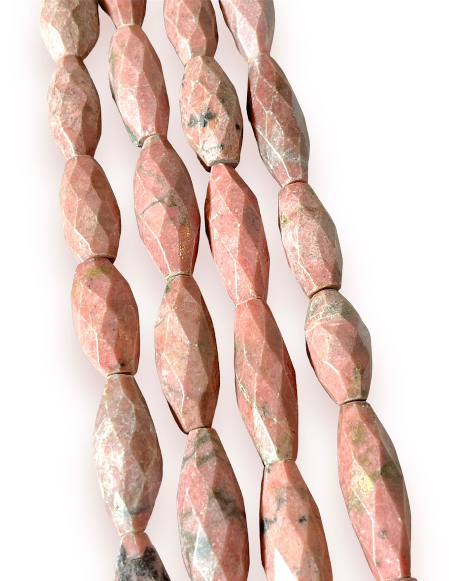 Pink Faceted Large Bicone Strand