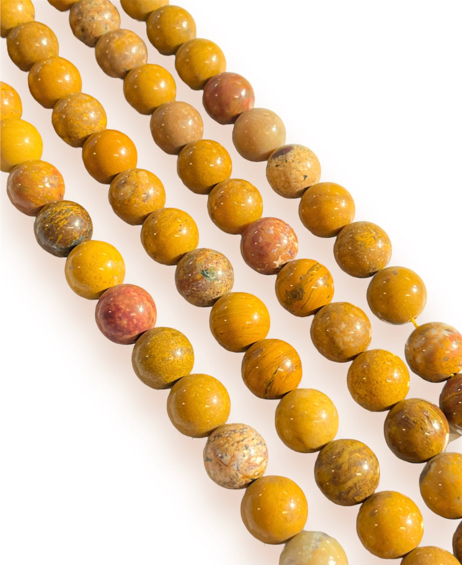 Light Brown Round Gemstone Strand, 12mm