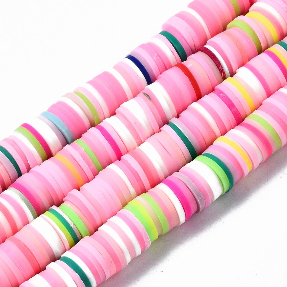 Multicolor Polymer Clay Strand #11, 8mm