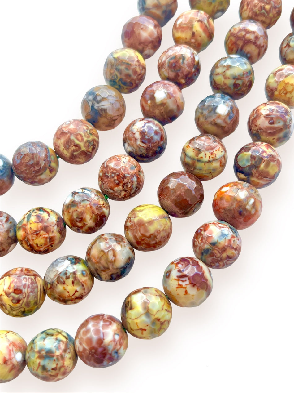 Brown Round Gemstone Strand, 14mm