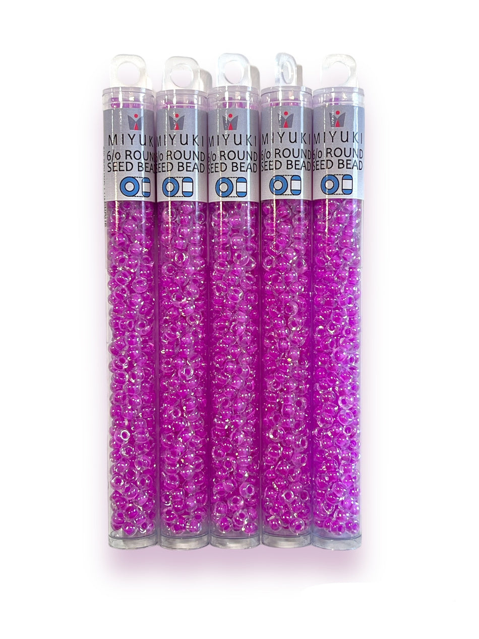 Purple Miyuki 6/0 Round Seed Beads