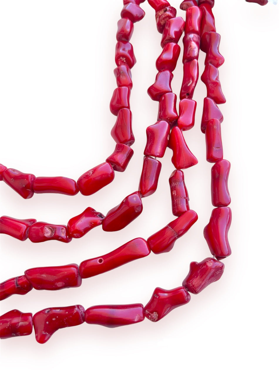 Red Coral Chunk Strand