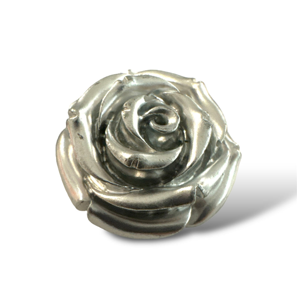 Plastic Silver Rose, 2pcs