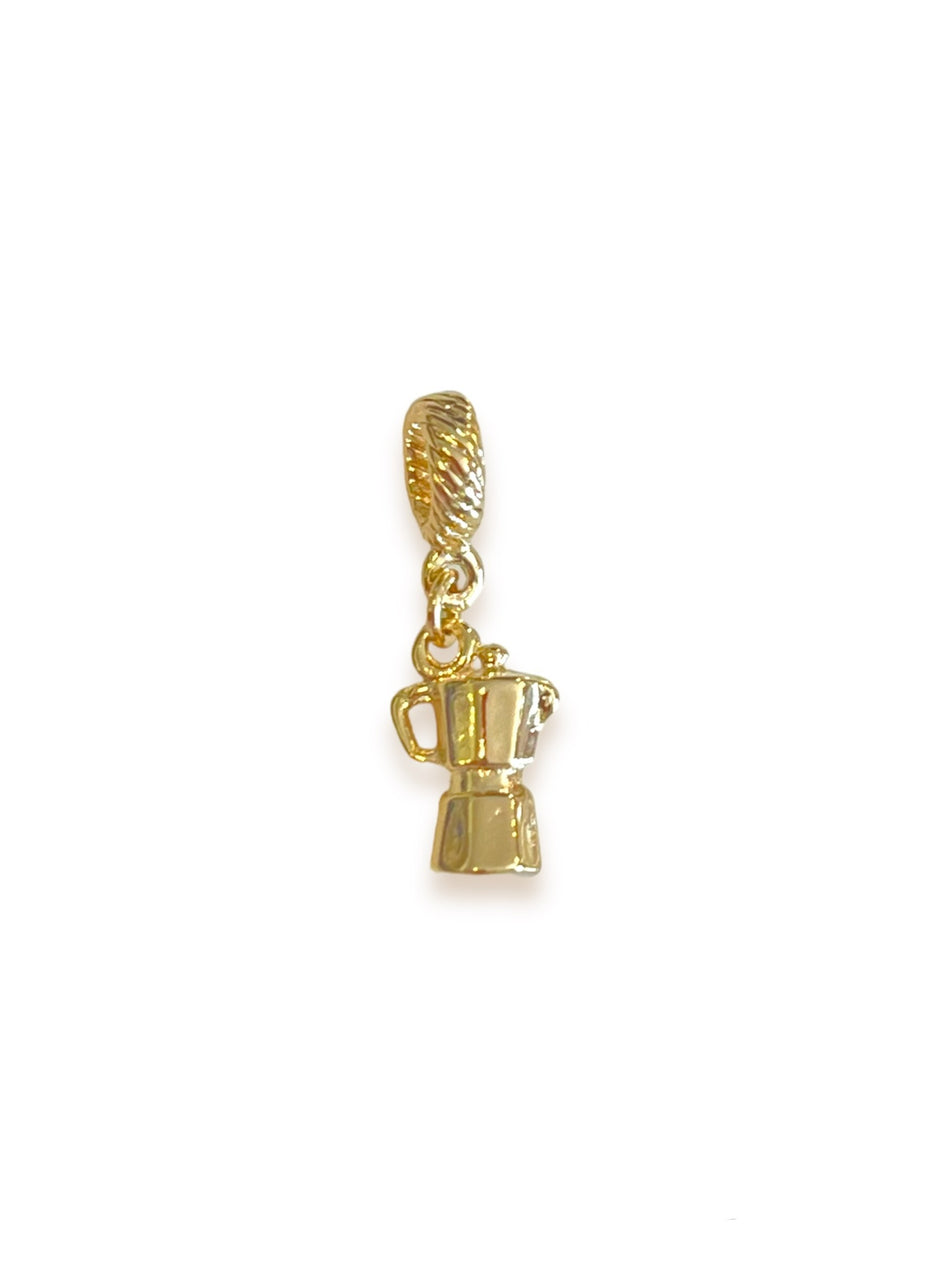 Gold-Filled Coffee Maker Charm, 1pc