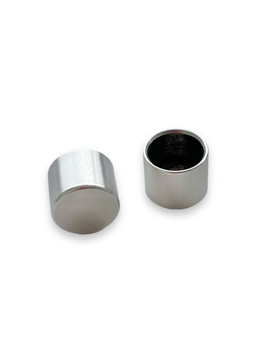 Silver End Caps, 2pcs