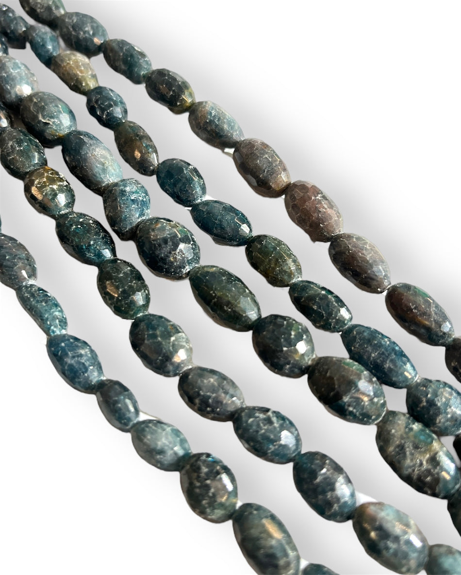 Dark Blue Oval Gemstone Strand, 14mm