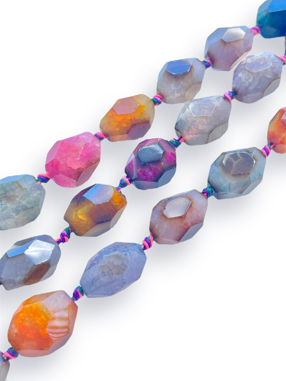 Multicolor Faceted Gemstone Strand, 20mm