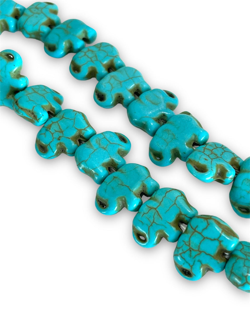 Turquoise Howlite Elephant Strand