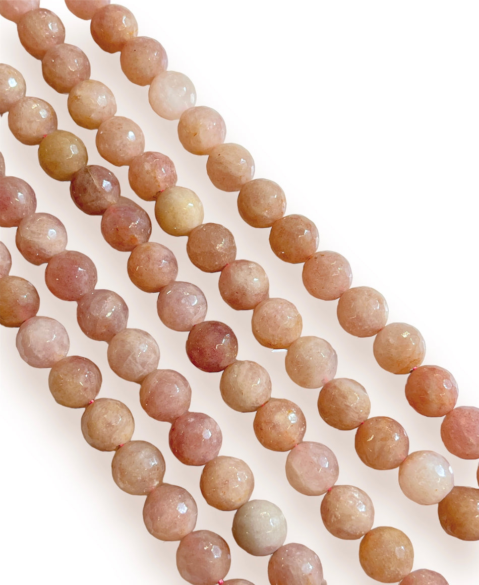 Cherry Quartz Round Gemstone Strand, 12mm