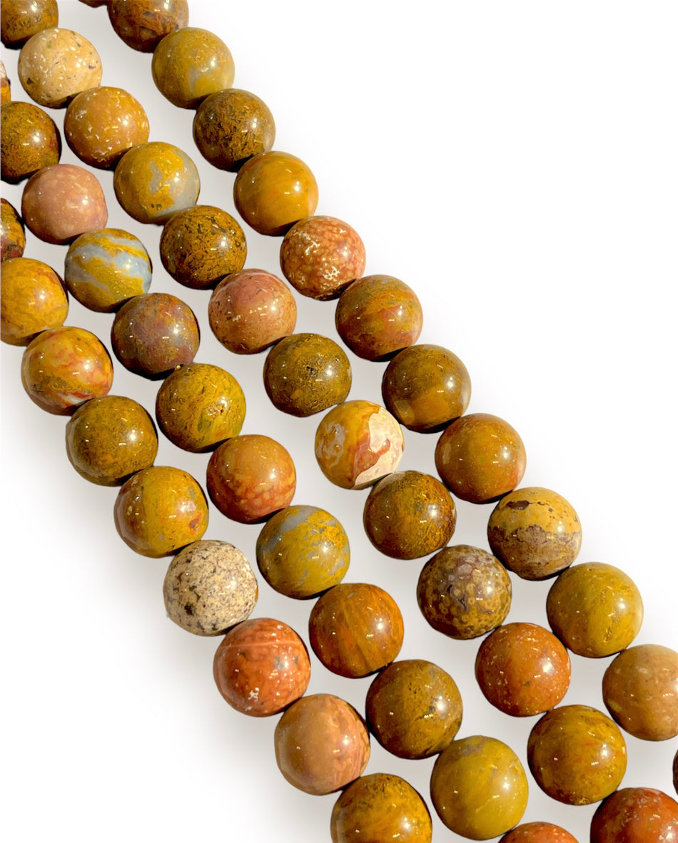 Brown Round Gemstone Strand